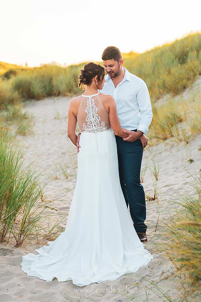 huwelijksfoto's in de duinen