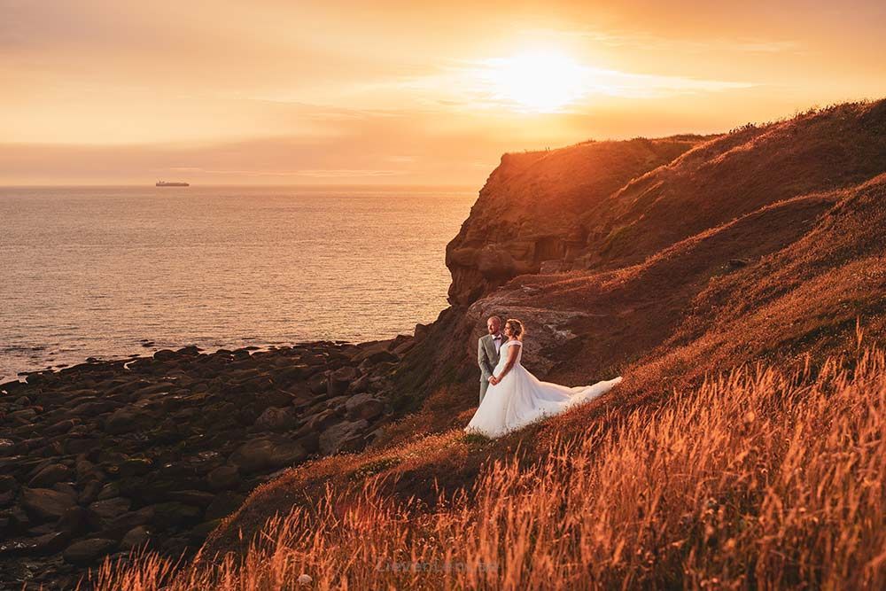 Huwelijksfoto's op een unieke locatie