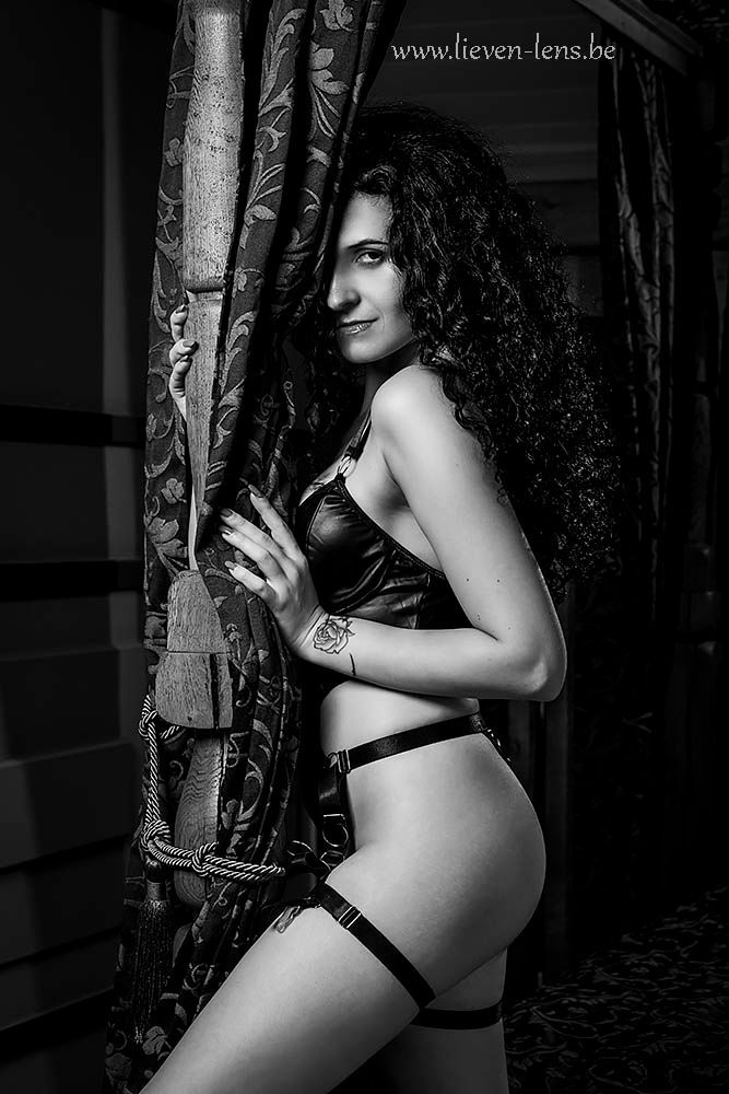 Romantische boudoir foto voorbeeld