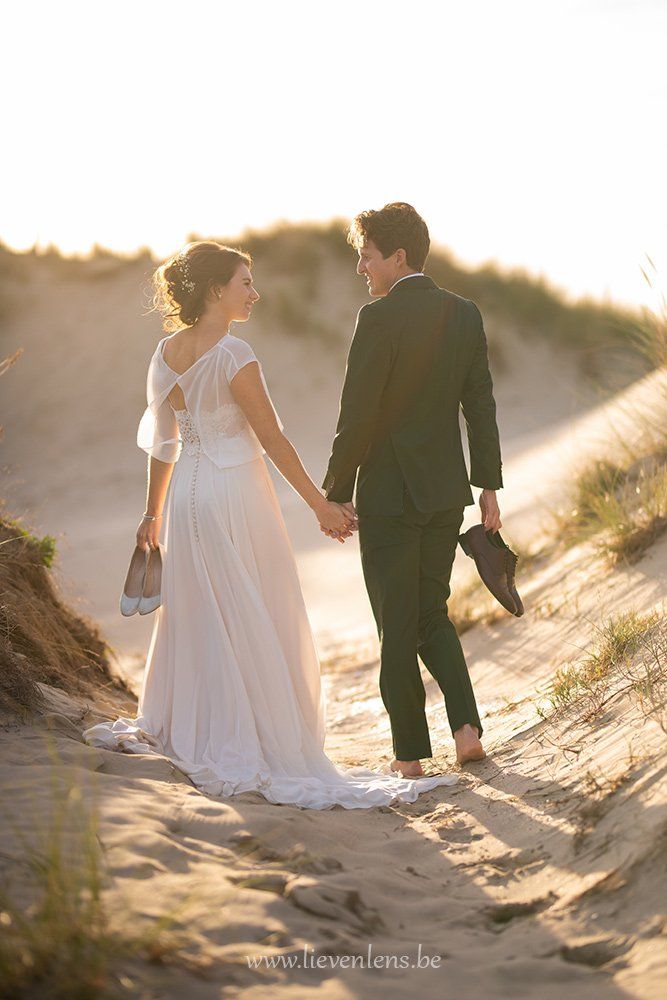 huwelijksfoto's aan zee voorbeelden