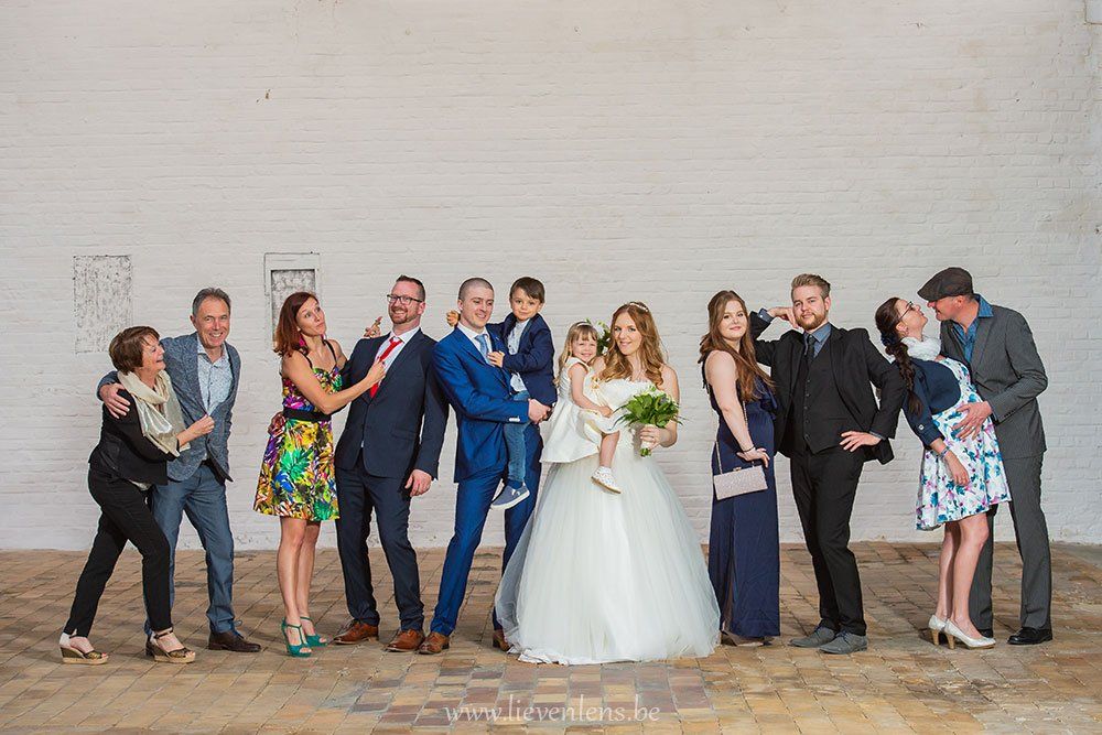 Familiefoto's huwelijk
