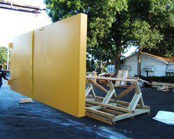 Yellow lead door - crating services in Tampa, FL