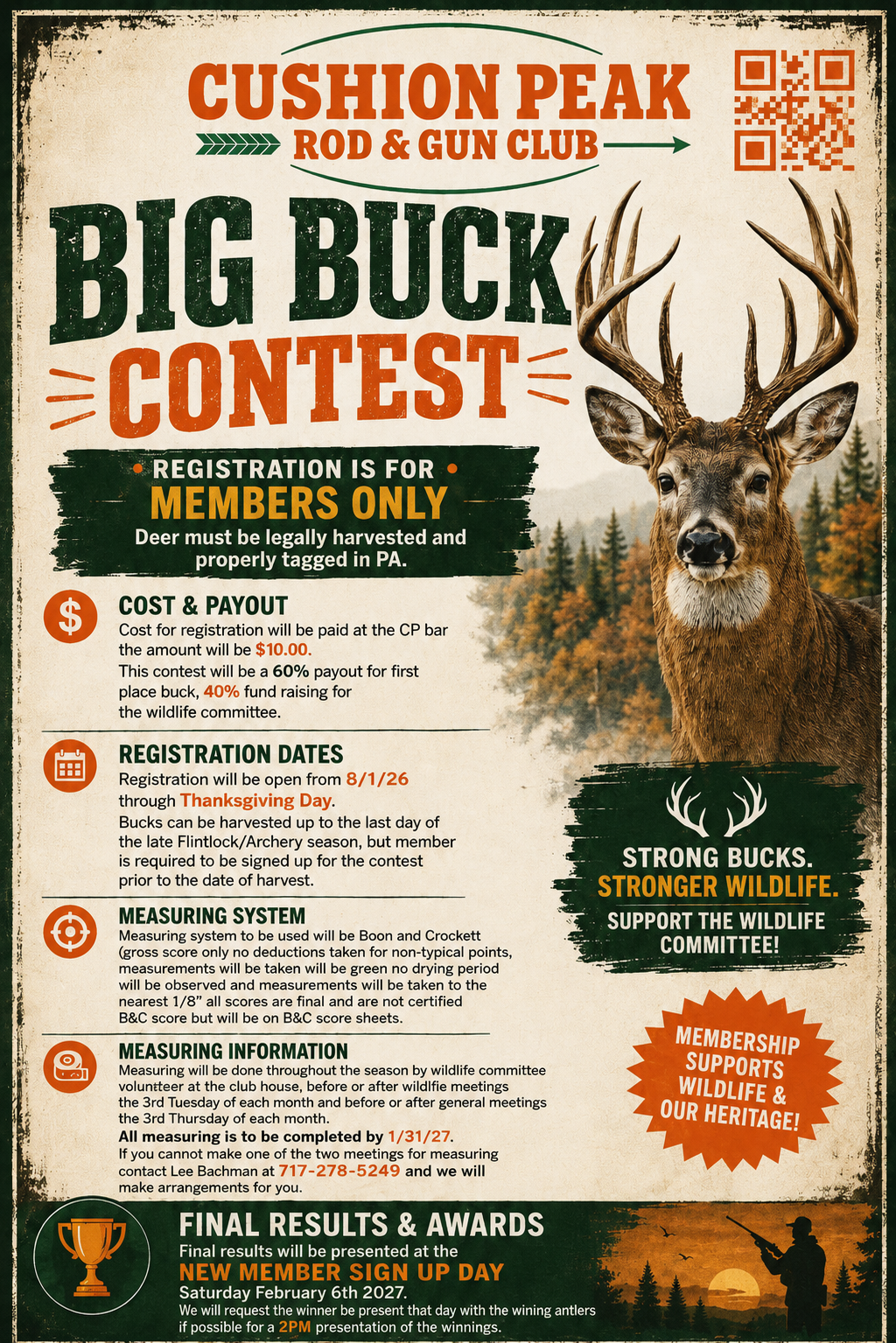 big buck contest event flyer