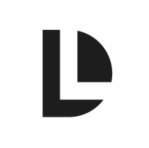 Black and white logo. 