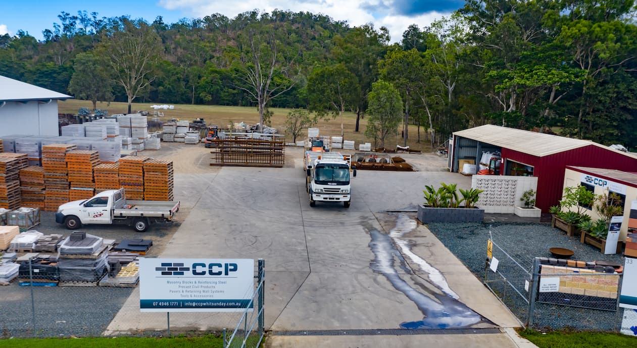 CCP Storage & Display Yard — Cannonvale Concrete Products in Cannonvale, QLD
