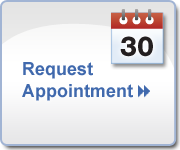 Request appointment button with calendar showing date 30.