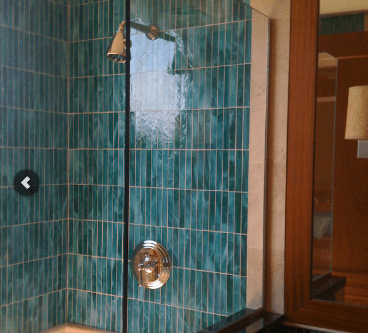 Shower door after glass installation and repair in Kailua-Kona, HI