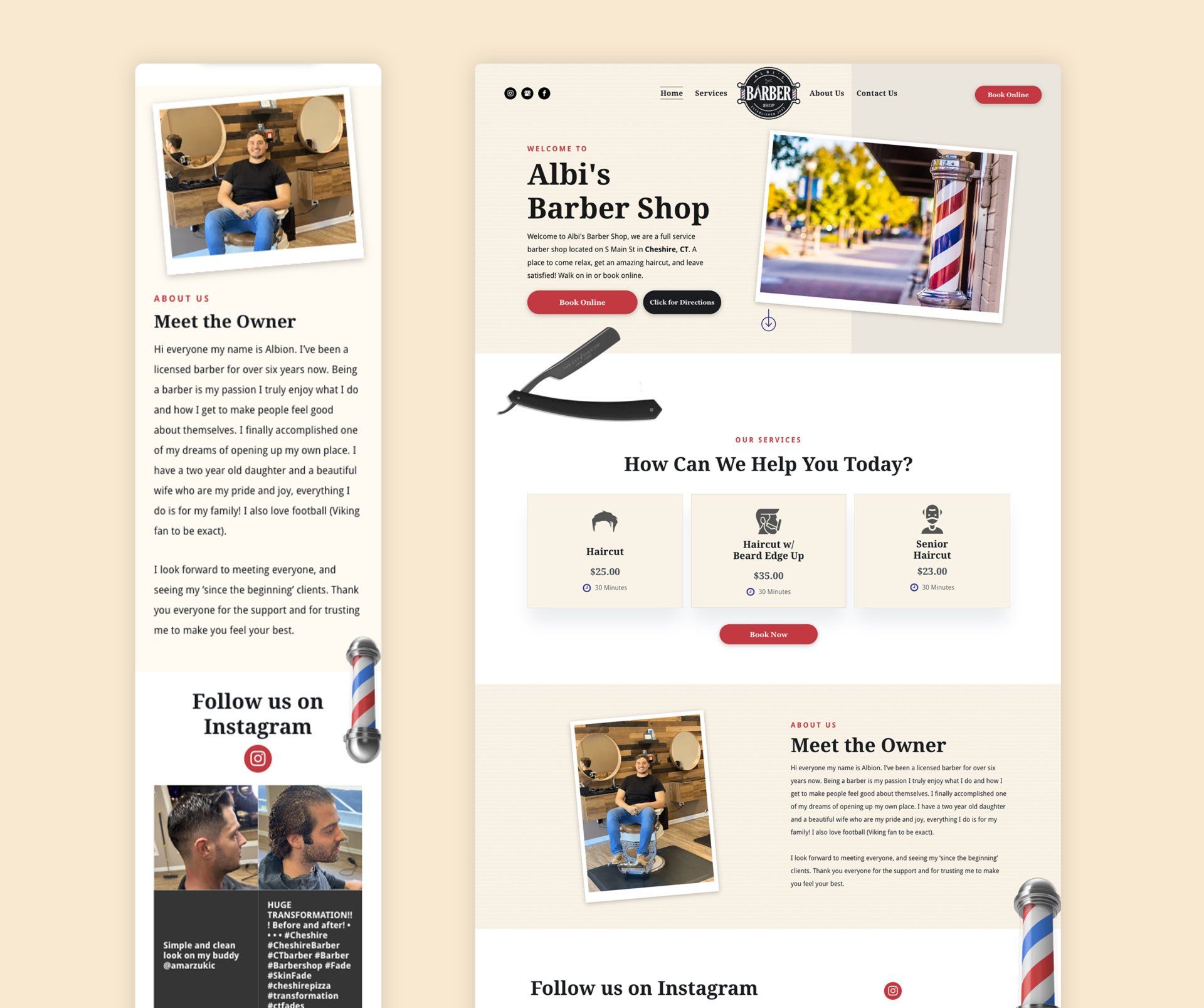 Albis Barber Shop Website