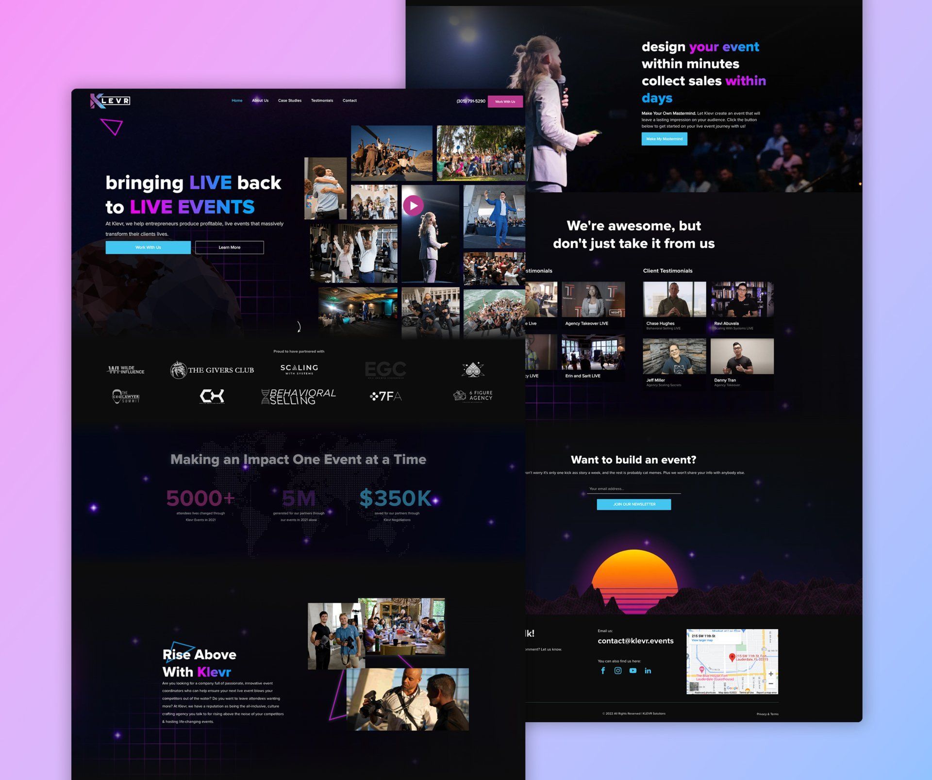 Klevr Events Website