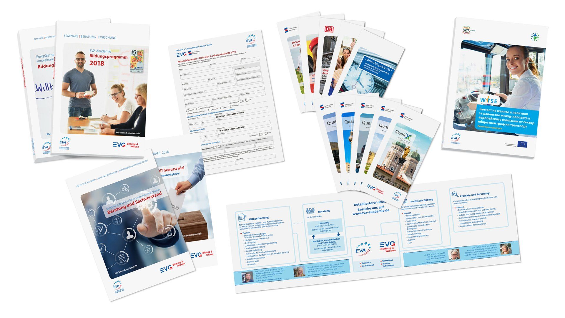 Gestaltung diverse Broschüren für Gewerkschaft