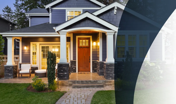A house with a porch and a walkway leading to it