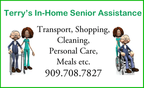 A poster for terry 's in-home senior assistance
