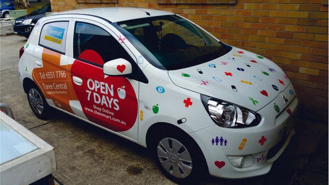Chemist Car — Vehicle Signage, Wraps, Printing, Graphics in Newcastle, NSW