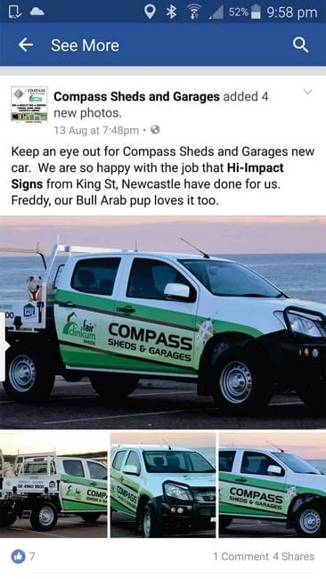 Compass Shed Ute — Vehicle Signage, Wraps, Printing, Graphics in Newcastle, NSW