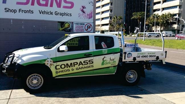 Compass Sheds — Vehicle Signage, Wraps, Printing, Graphics in Newcastle, NSW