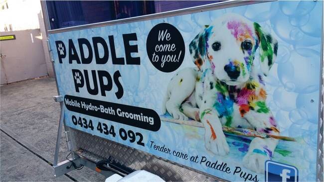 Paddle Pups Trailer Sign — Vehicle Signage, Wraps, Printing, Graphics in Newcastle, NSW