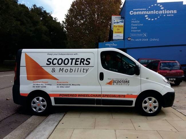 Scooters — Vehicle Signage, Wraps, Printing, Graphics in Newcastle, NSW