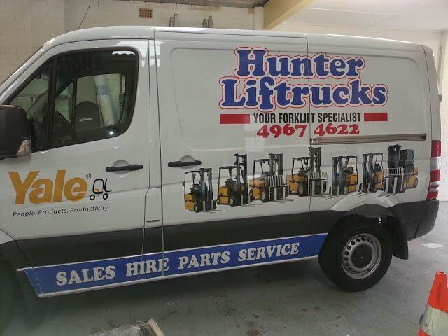Hunter Liftrucks — Vehicle Signage, Wraps, Printing, Graphics in Newcastle, NSW