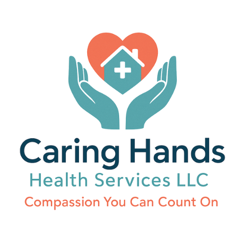 A logo for caring hands health services llc