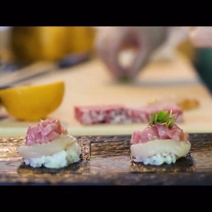 A close up of a plate of food on a table.