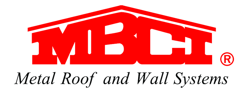 The logo for metal roof and wall systems is red and white.
