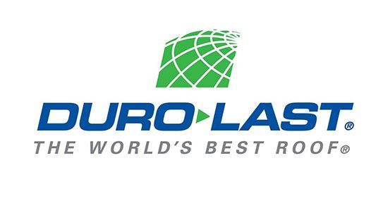 A logo for duro last the world 's best roof