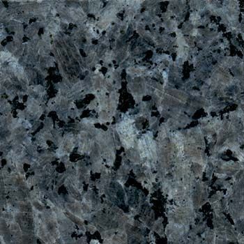 Dark blue granite with black speckles and lighter veining.