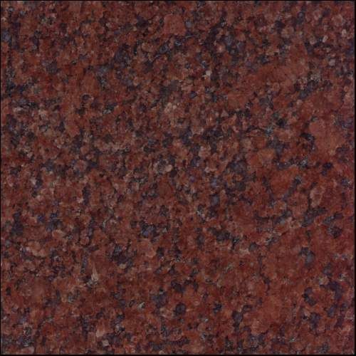 Red granite with dark flecks.