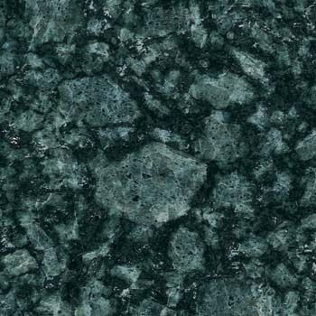 Green marble with dark, swirling patterns.