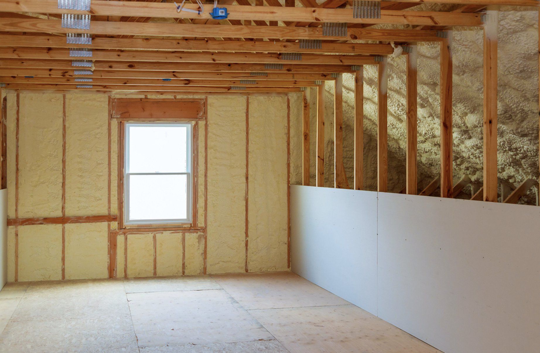 Clarksville home with spray foam insulation installation
