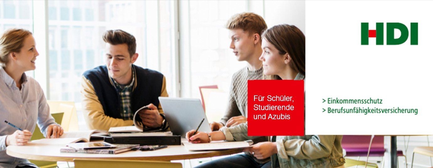 Berufsunfähigkeitsversicherung für Schüler, Studenten und Azubis