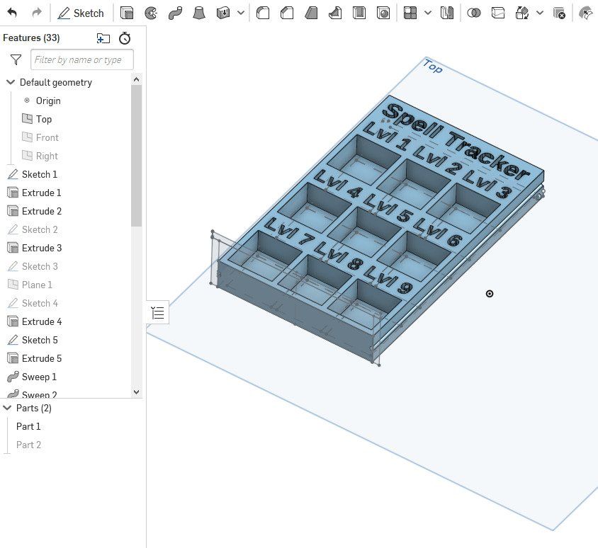 3d spell tracker voor Dnd