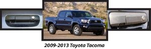 A picture of a blue toyota tacoma truck