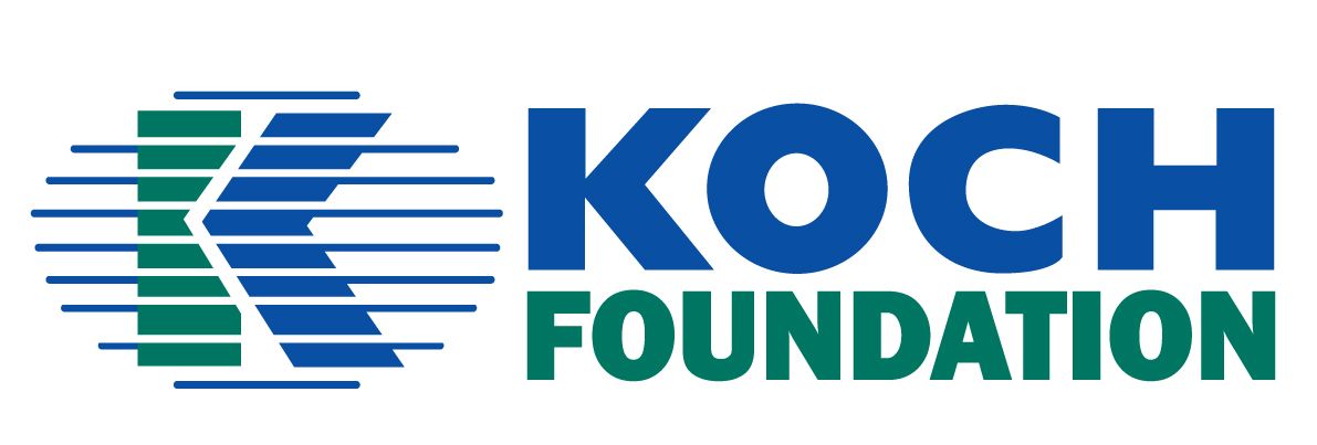 The Koch Foundation logo features a stylized letter K in blue and green, followed by the text 