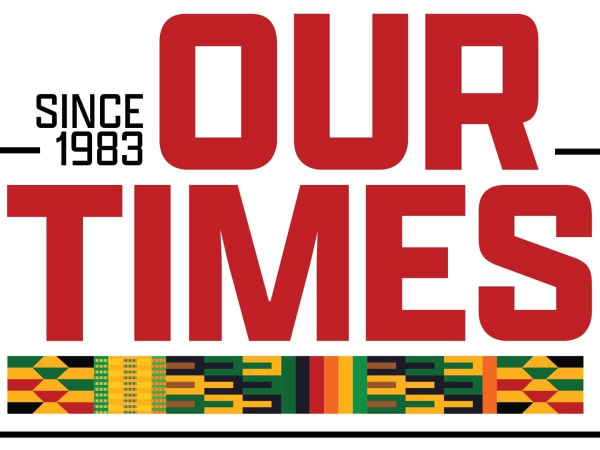 Logo with red text reading 