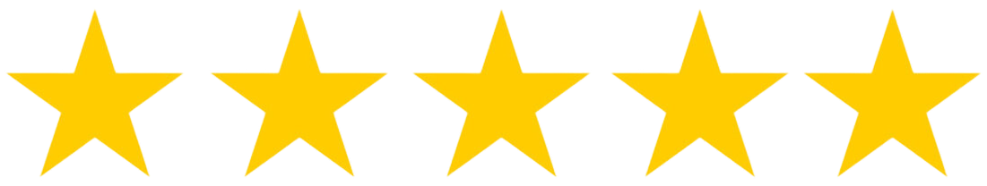 Five gold stars arranged in a row, each with a slightly blurred yellow gradient.
