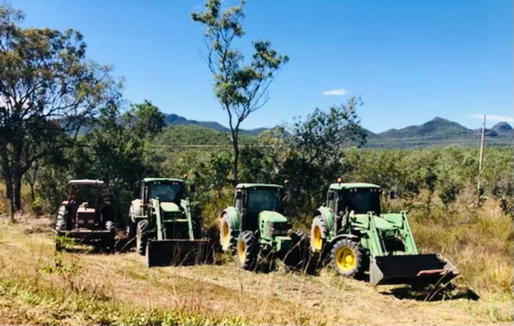 Large Machineries for Mowing Lined Up — J.A. Slashing in Cairns, QLD