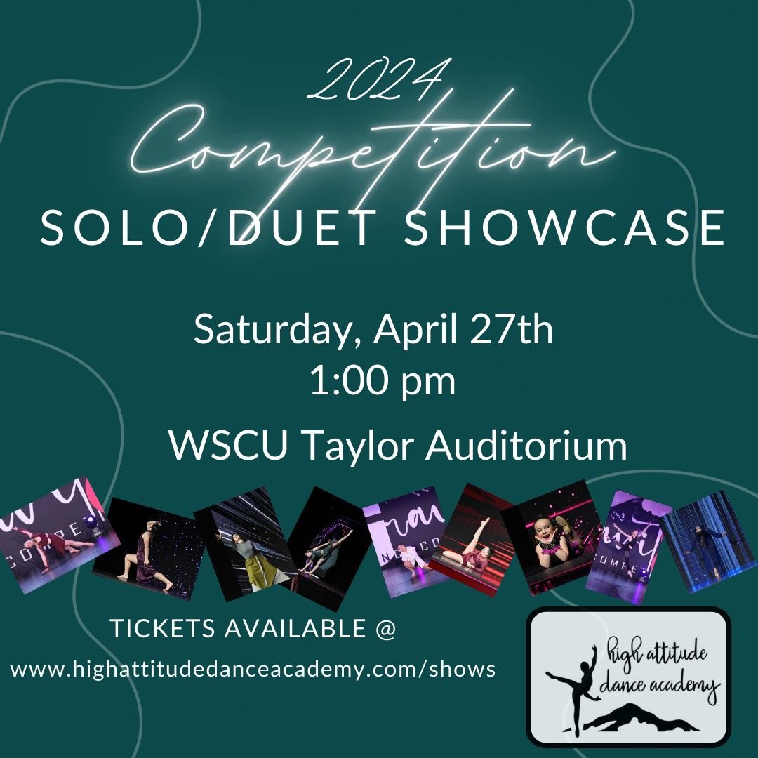 A poster for the 2024 competition solo / duet showcase