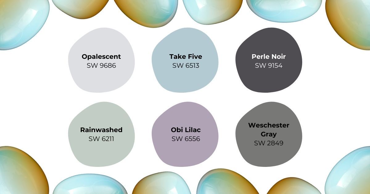 Opal birthstone inspired palette by sherwin-williams