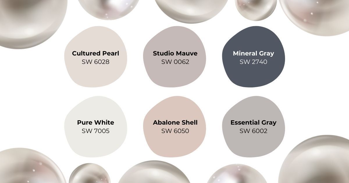 Pearl inspired birthstone palette by sherwin williams