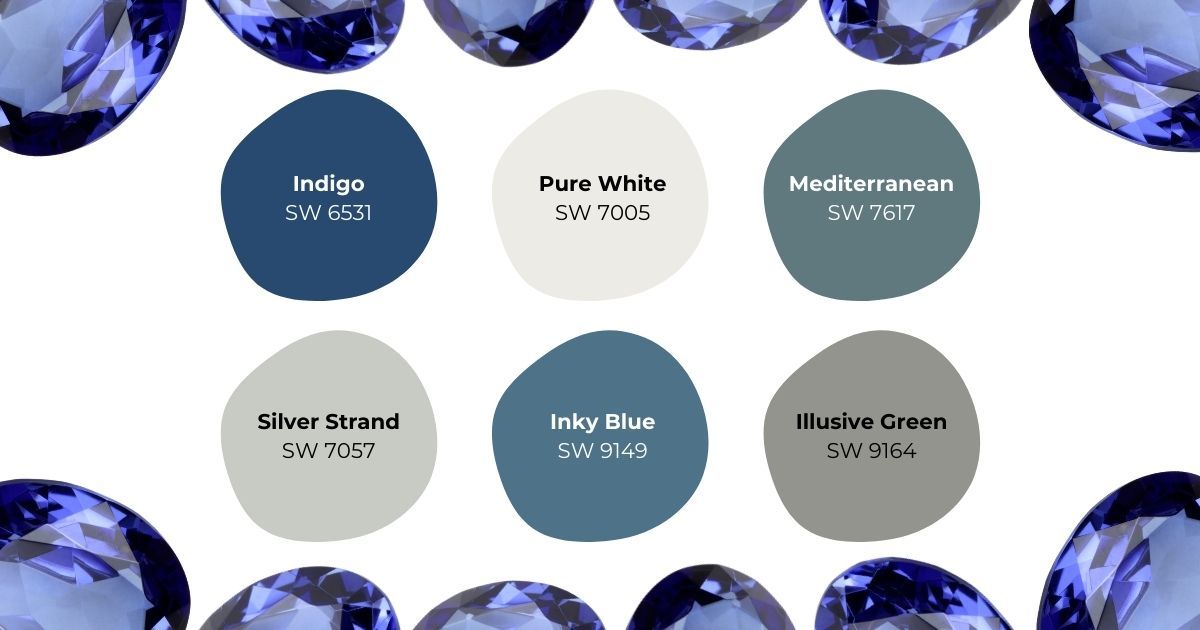 Sapphire inspire birthstone color palette