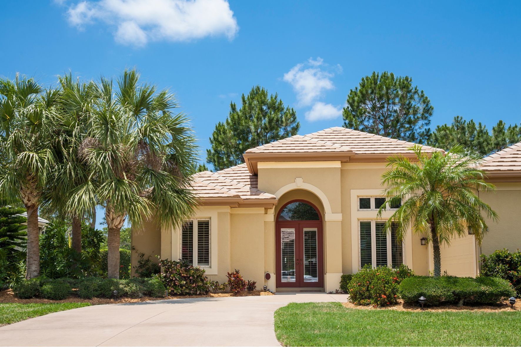 Florida home painted warm earthy tones