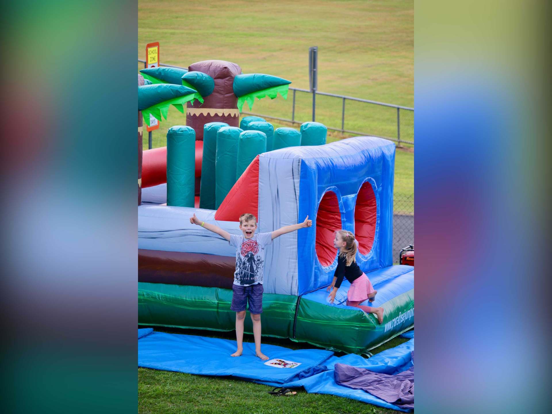 Kids playing obstacle course — Inflatable Activities in Gympie, QLD