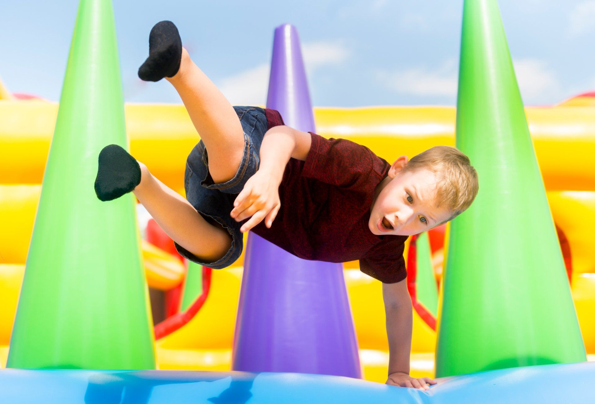 Kids jump in inflatable bounce castle — Inflatable Activities in Gympie, QLD
