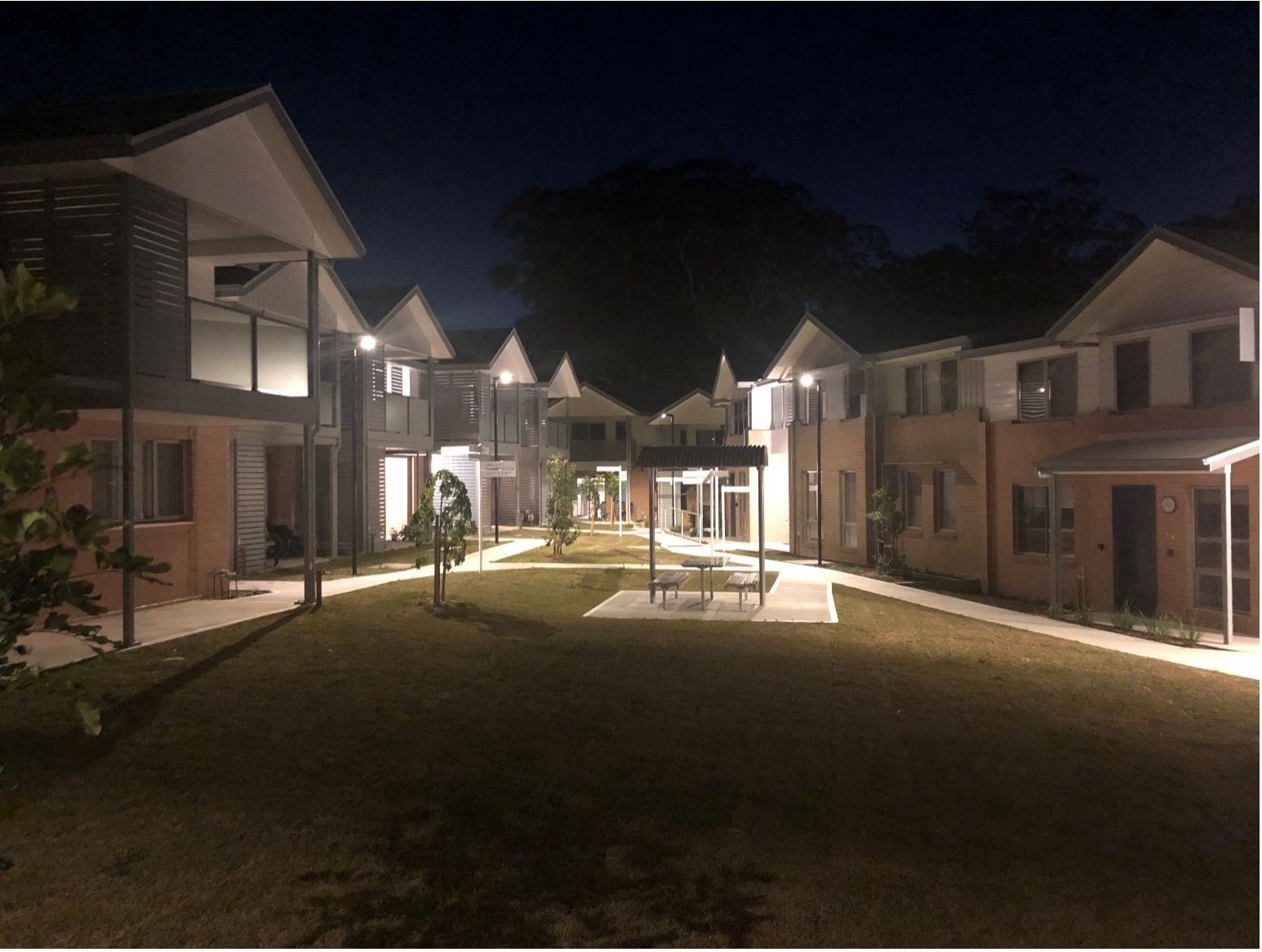 BaptistCare housing at night