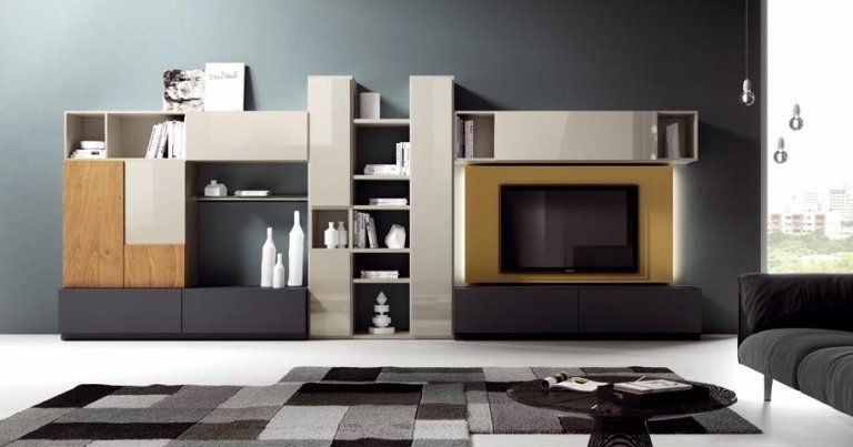 Salotto con mobili contemporanei