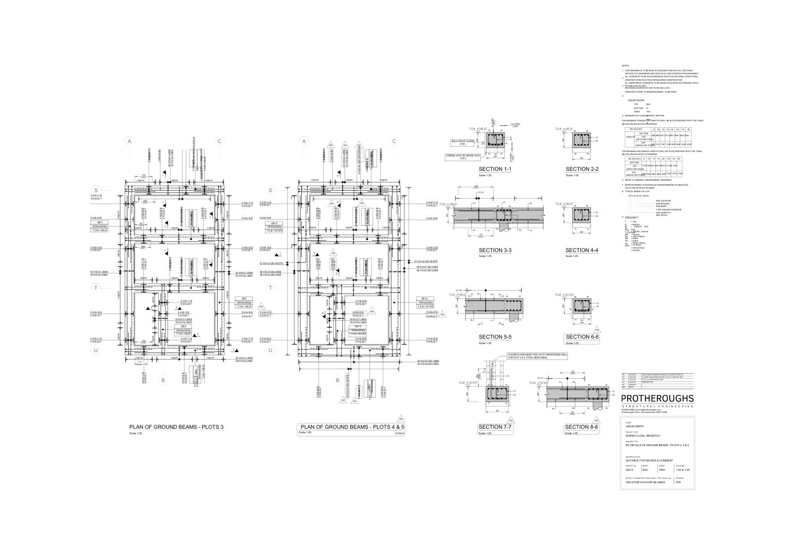 Protheroughs was employed to provide structural engineering services for a challenging development of 6 new build houses, within a cul-de-sac in Redditch.