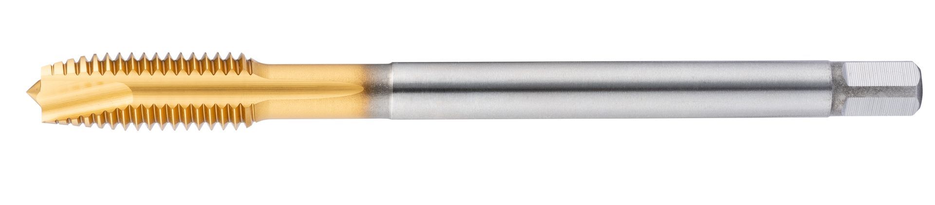 Een close-up van een kraan op een witte achtergrond.