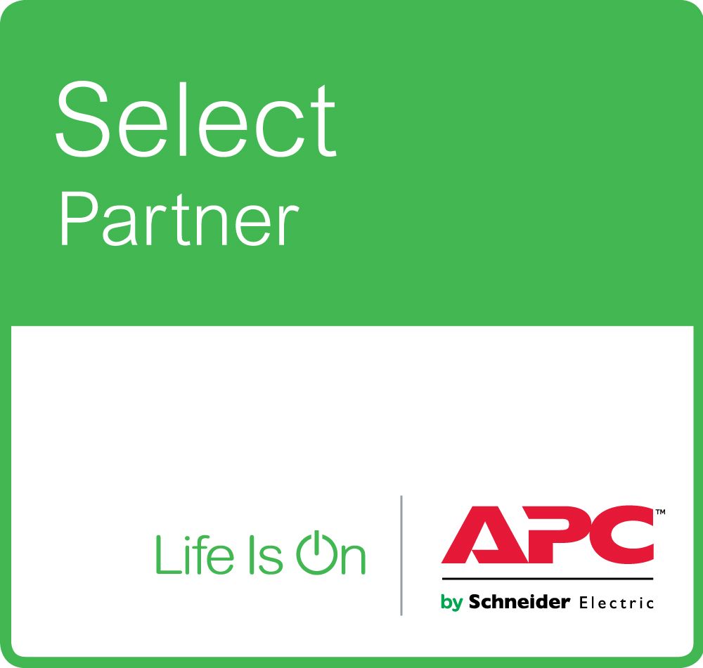 A green sign that says select partner life is on by schneider electric