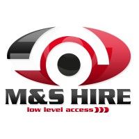 A logo for a company called M&S Hire low level access.